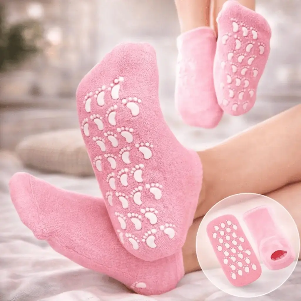Silicone Exfoliation Spa Gel Socks, 1 Pair