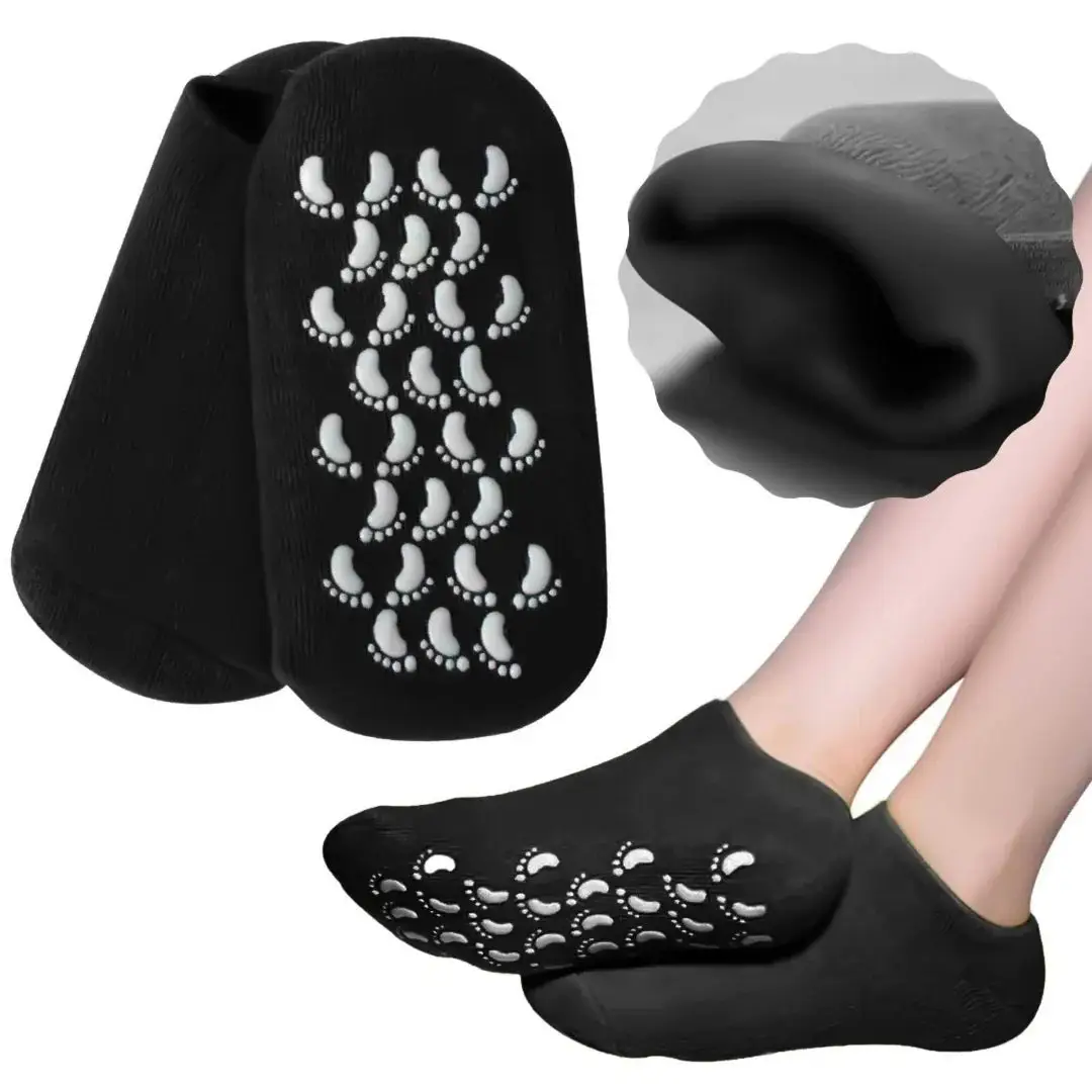 Silicone Exfoliation Spa Gel Socks, 1 Pair
