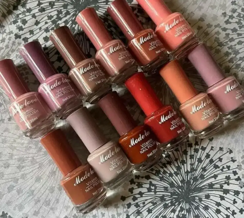 6 Pcs Mode Love Nude Shades High Pigmented Big Size Nail Polish