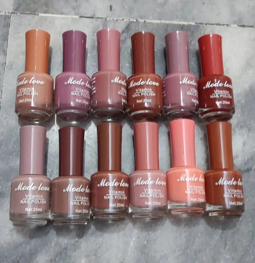 6 Pcs Mode Love Nude Shades High Pigmented Big Size Nail Polish