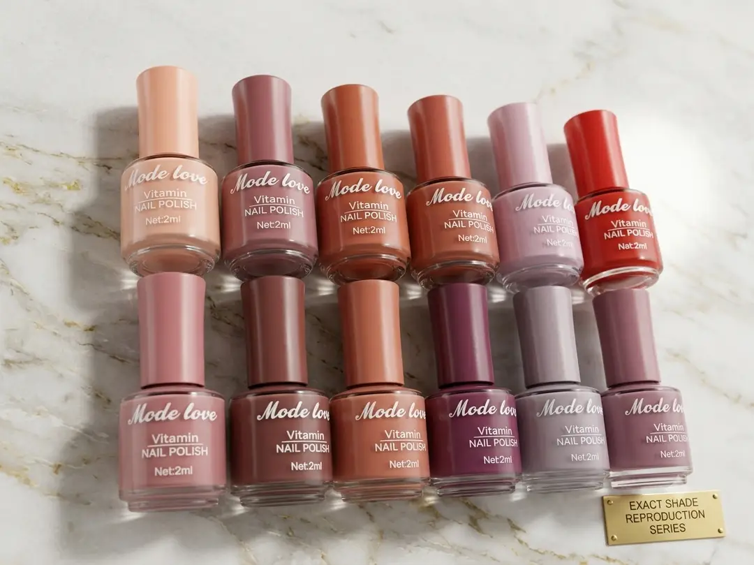 12 Pcs Nude Shades High Pigmented Big Size Nail Polish Set