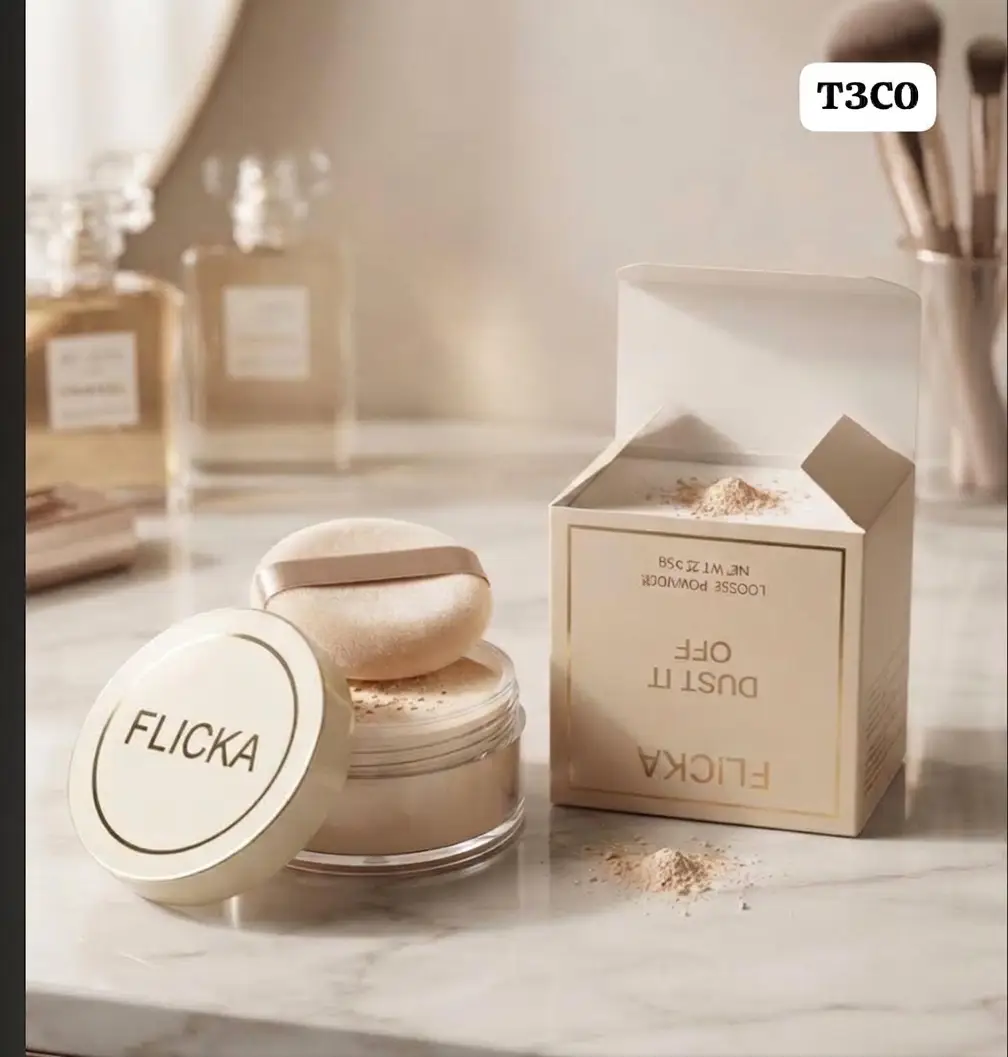 Flicka Dust It Off Loose Powder For Glowy Makeup,1 Pc