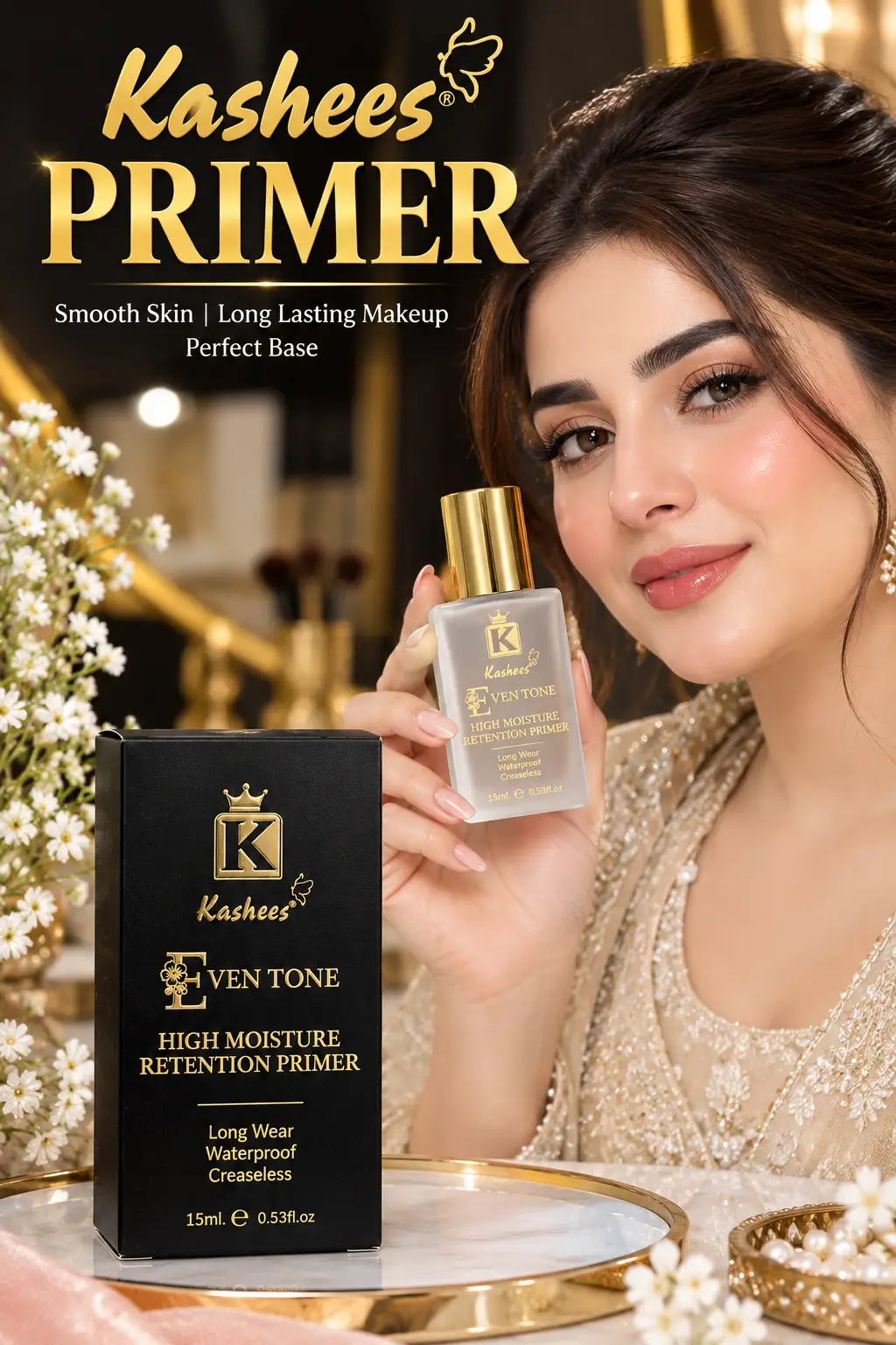 Kashees Matte And Poreless Foundation Primer,15ml