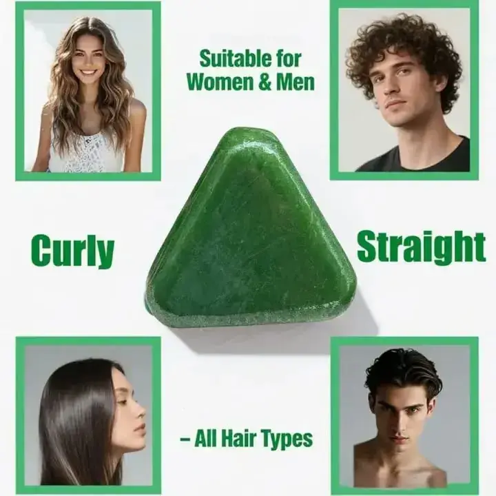 Triangle Green Soap Shampoo Bar, China Made