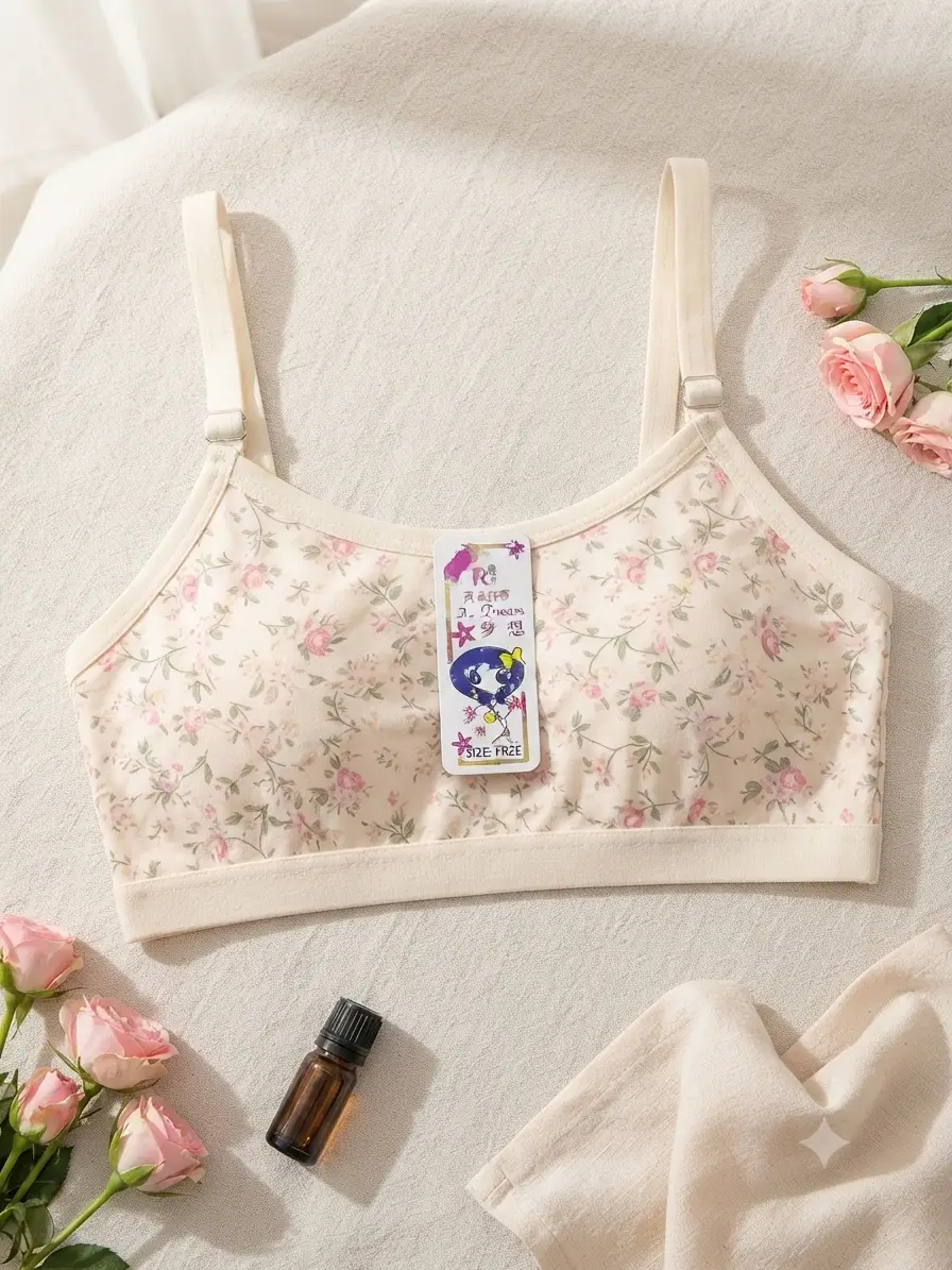 Summer Stuff Soft Printed Bra For Teenagers, Lightweight & Comfortable, 1 pc