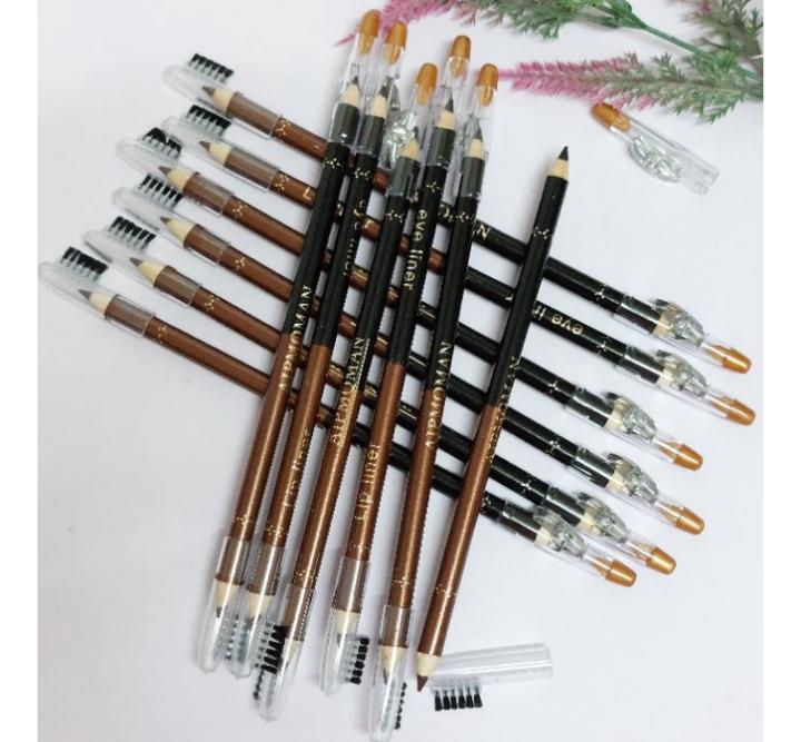 Premium 2-in-1 Eyebrow Pencil & Brush Set for Pakistani Women