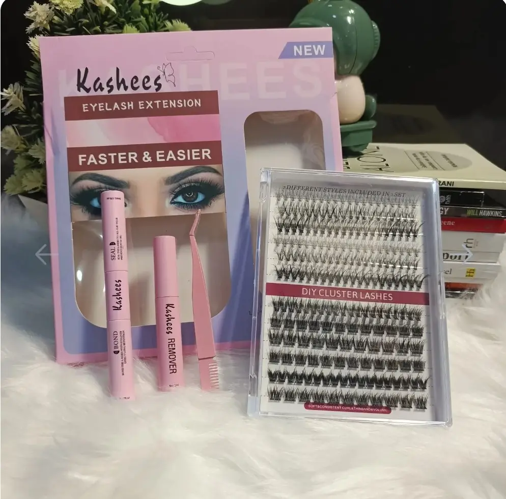 Kashees 4 In 1 Eyelash Kit , For Perfect Eyes Glam, 1 Kit