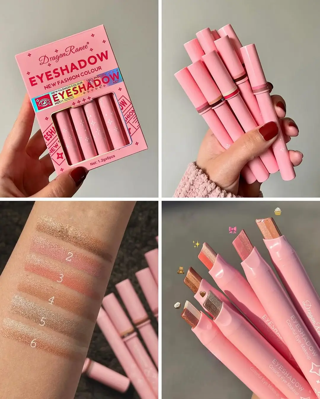 Dragon Ranee 2 Shades High Pigmented Creamy Eyeshadow Stick, 1 Pc