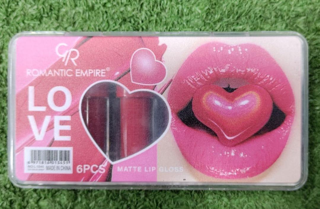 Matte Lip Gloss Red Pack of 6