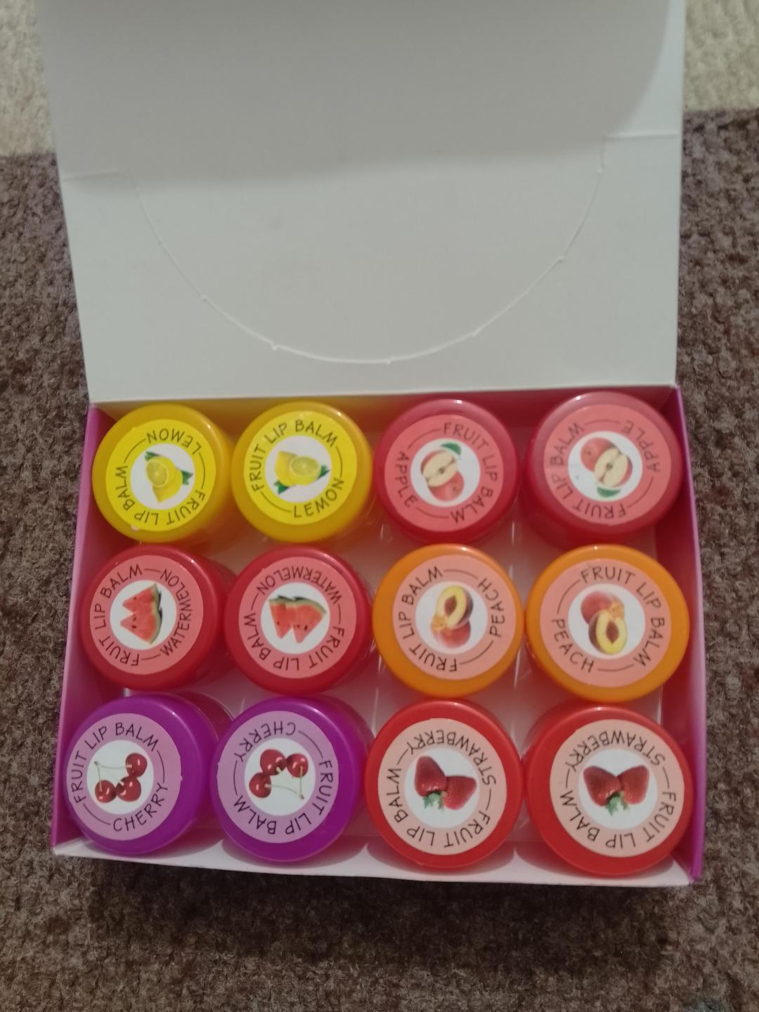 Moisturizing Flavored Lip Balm - 5 Shades Pink Peach Red Purple Yellow
