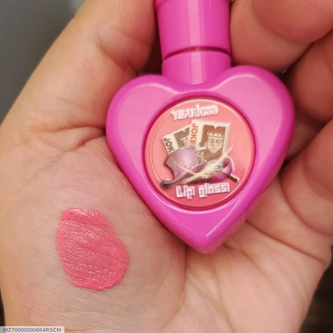 Heart Shaped Lip Gloss for Girls - Bold Color Lasting