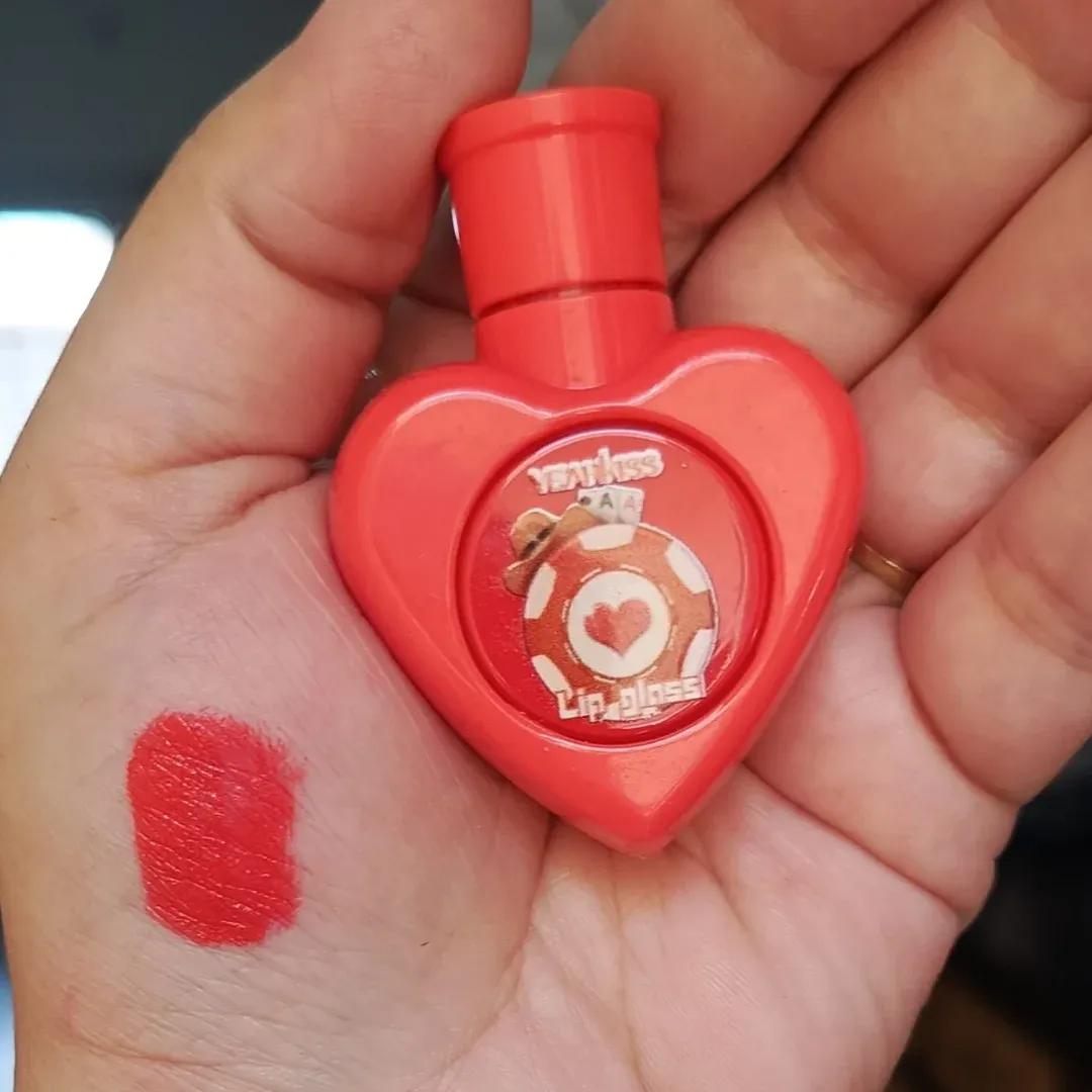 Heart Shaped Lip Gloss for Girls - Bold Color Lasting