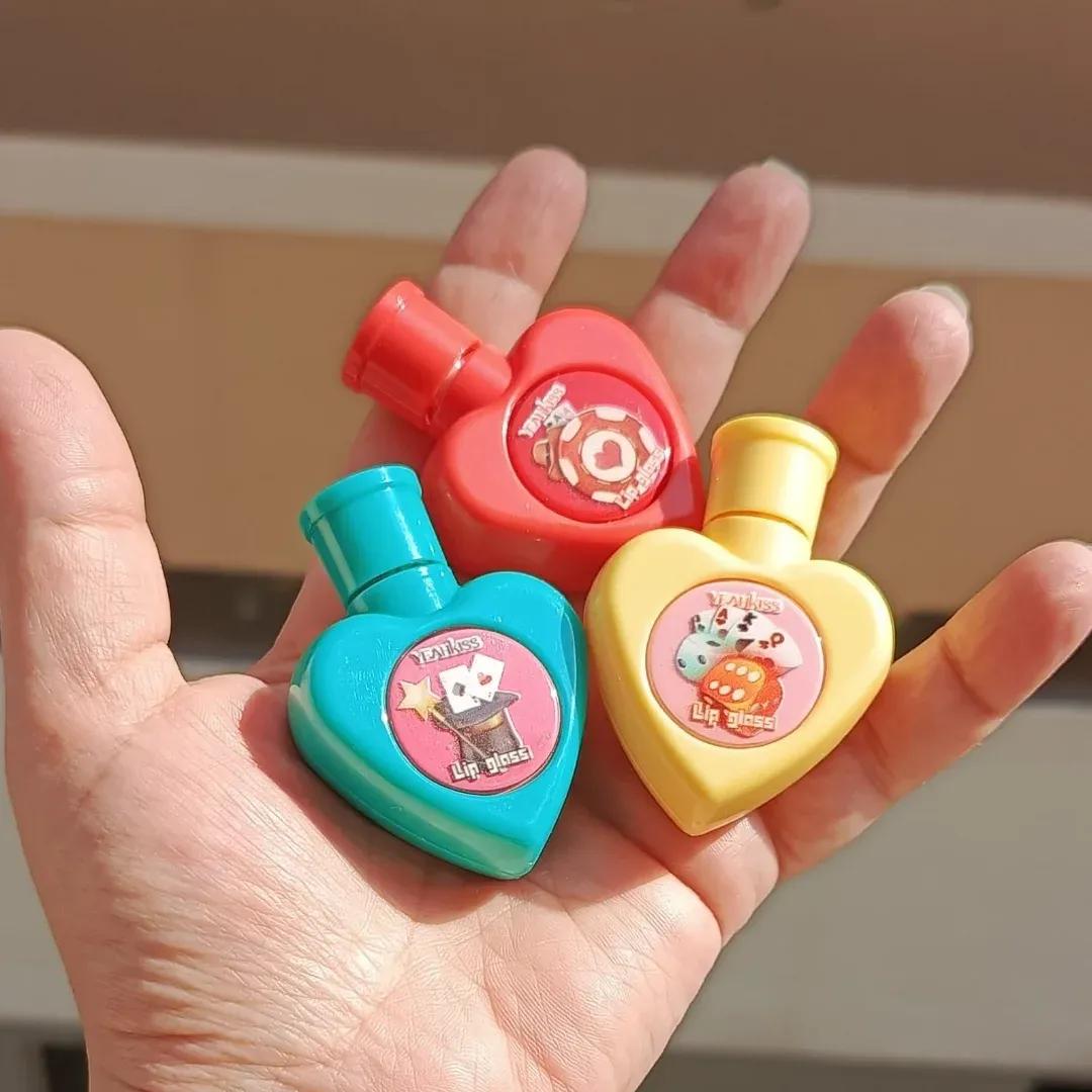 Heart Shaped Lip Gloss for Girls - Bold Color Lasting