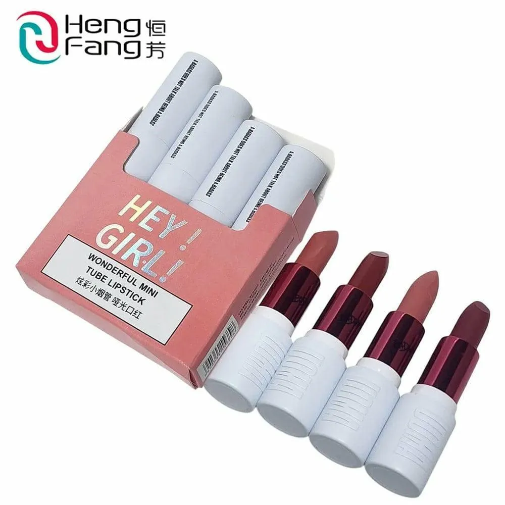 Heng Fang Mini Tube Lipstick Matte Long Lasting 4 Shades
