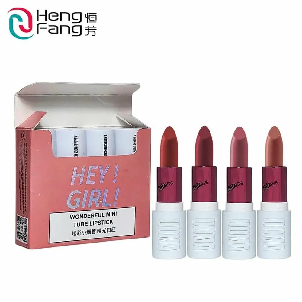 Heng Fang Mini Tube Lipstick Matte Long Lasting 4 Shades