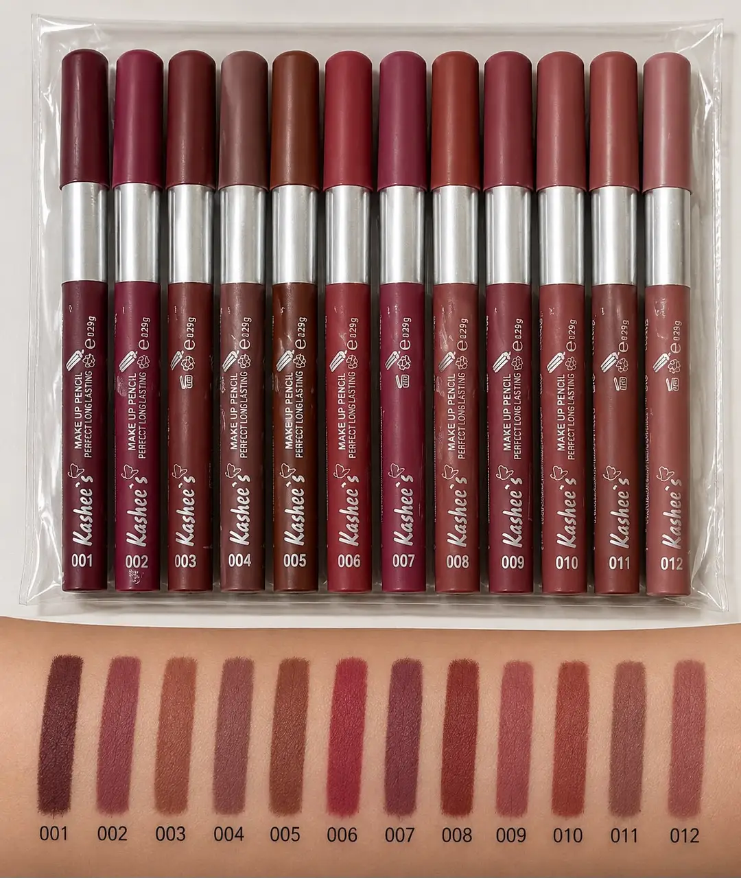 Kashees Creamy Texture High Pigmented Lip Pencils,6 Pcs