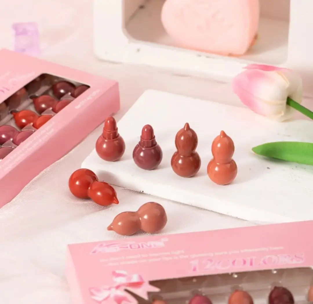 Ks One 12 Pcs Creamy Texture Mini Capsule lipsticks, 1 Pack In Multicolors