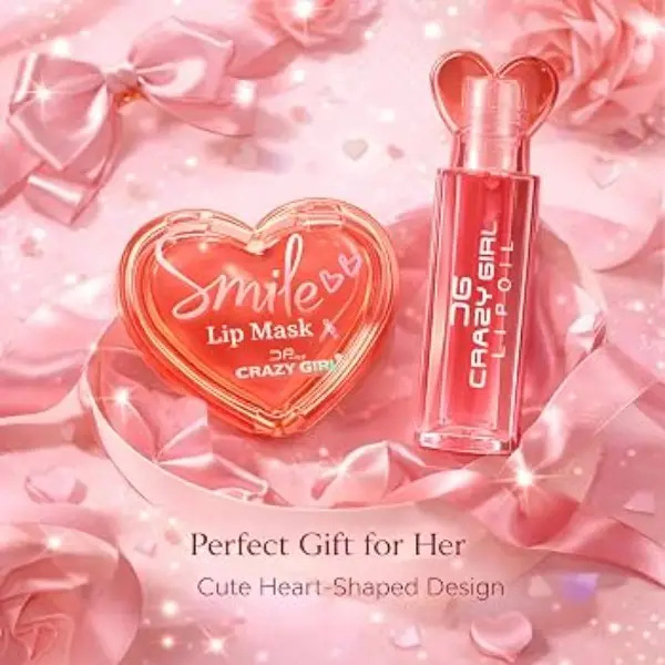 Crazy Girl 2 In 1 Lip Mask & Lip Oil, 1 Pack