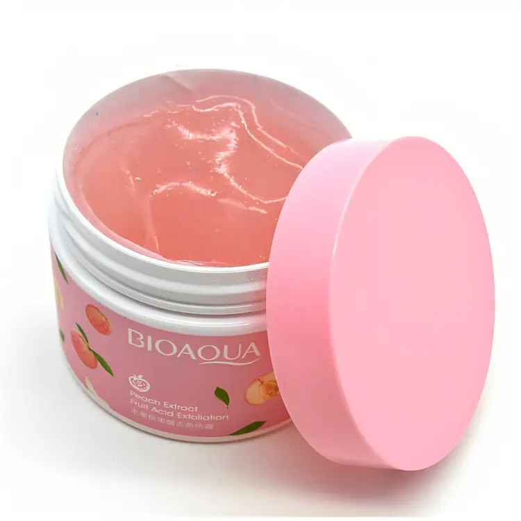 Bio Aqua Whitening And Brightening Face & Body Scrubbing Peach Gel, 140 g, 1 Pc