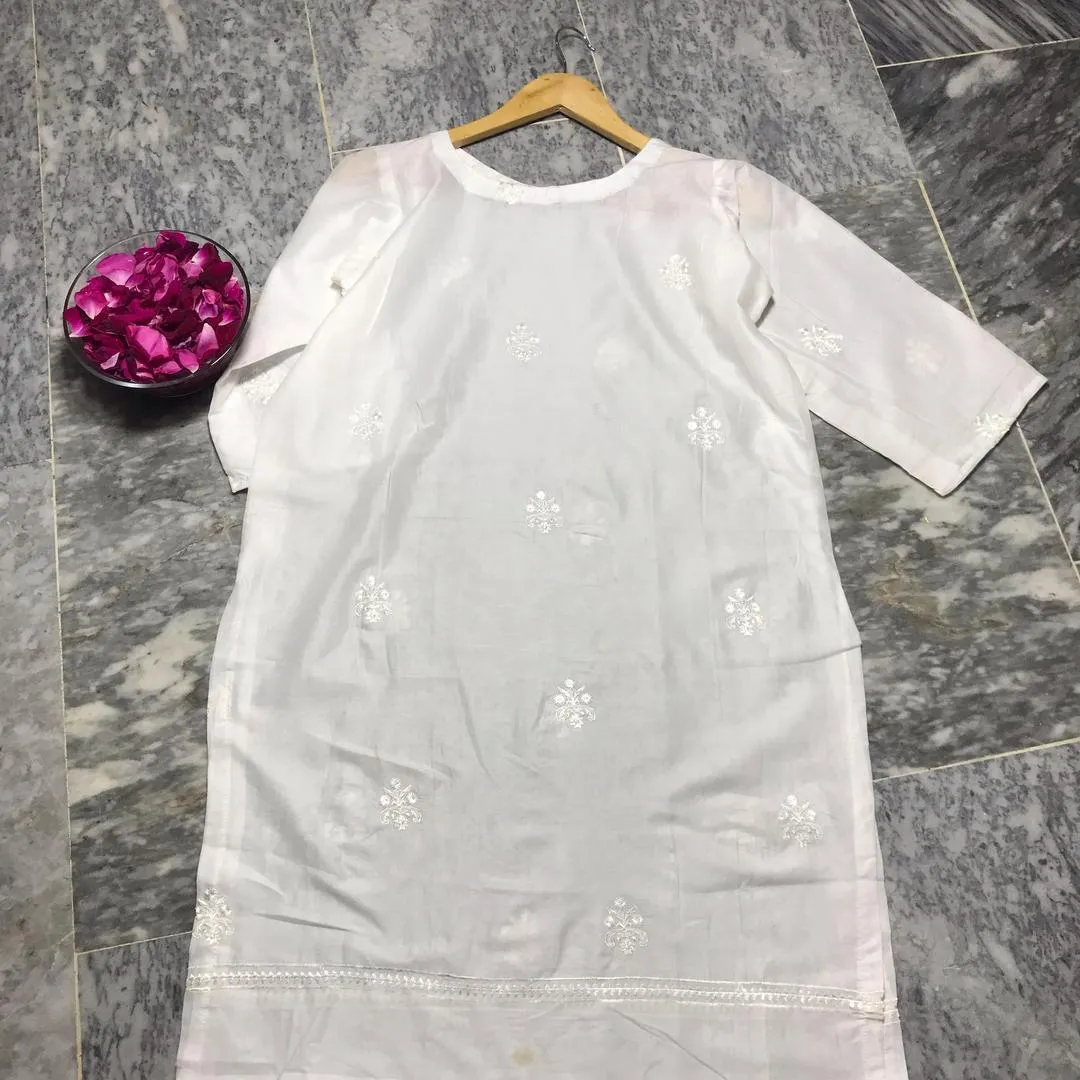 1 Pc Women's Stitched Lawn Embroidered Shirt