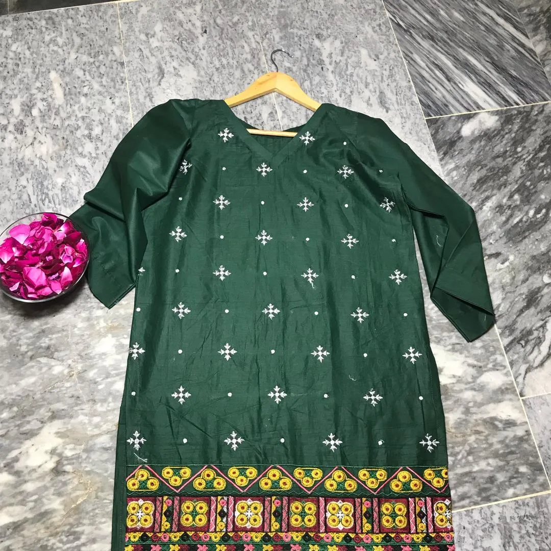 1 Pc Women's Stitched Lawn Embroidered Shirt