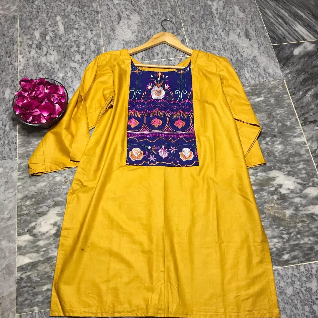 1 Pc Women's Stitched Lawn Embroidered Shirt