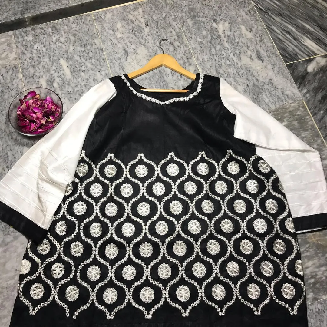 1 Pc Women's Stitched Lawn Embroidered Shirt
