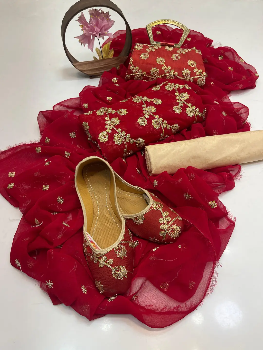 3 Pcs Women's Unstitched Embroidered Suit