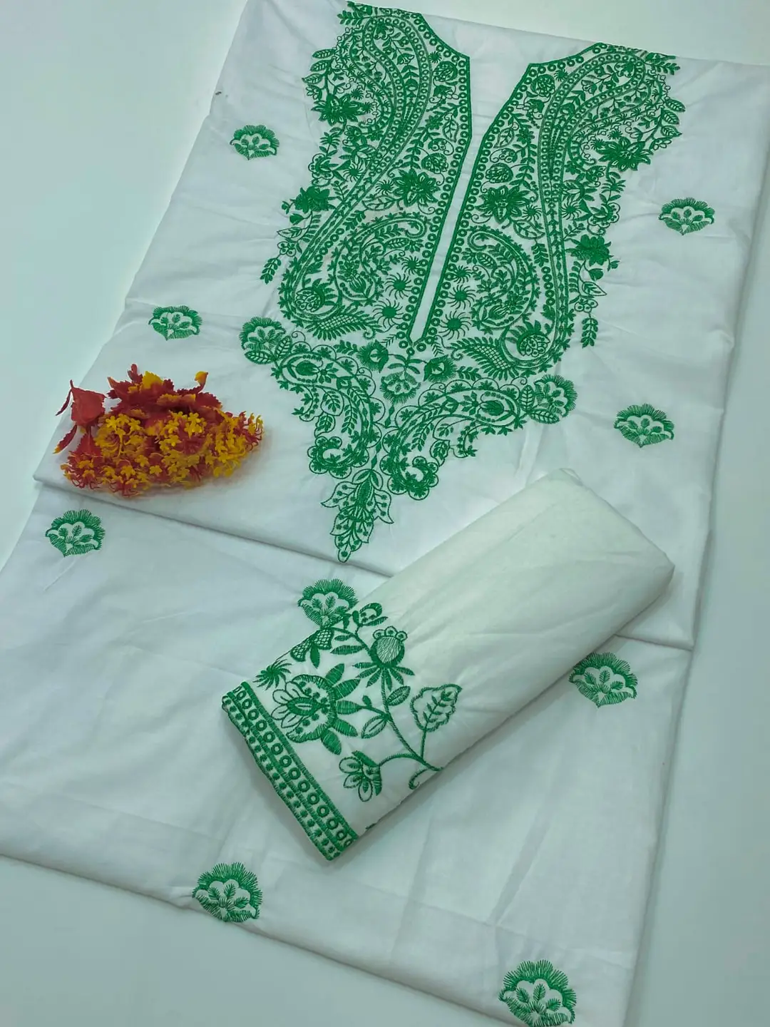 2 Pcs Women's Unstitched Embroidered Suit
