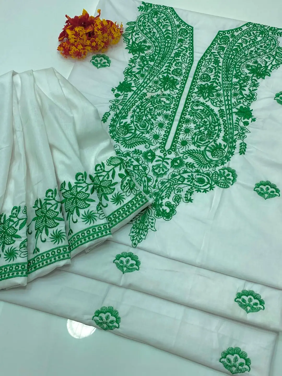 2 Pcs Women's Unstitched Embroidered Suit