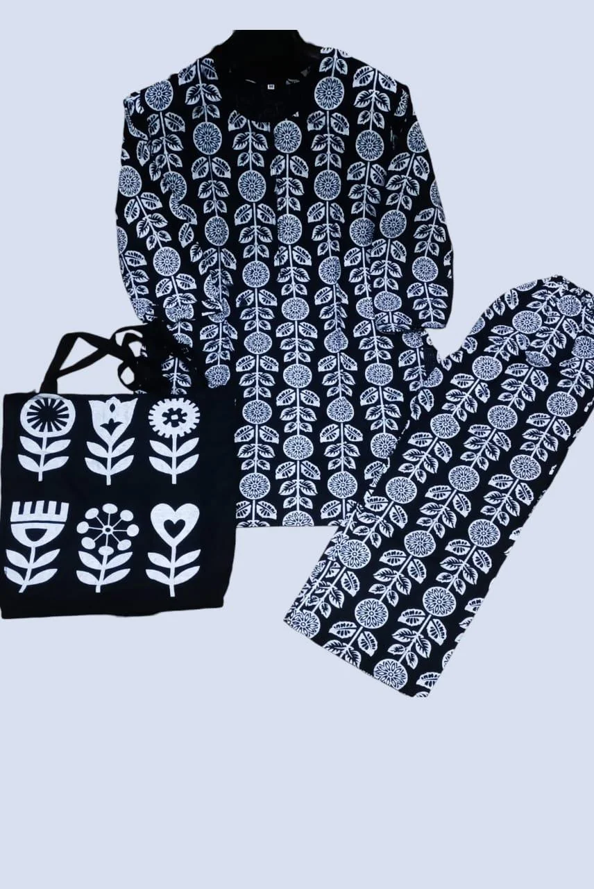 2 Pcs Women's Stitched Linen Printed Shirt And Trouser