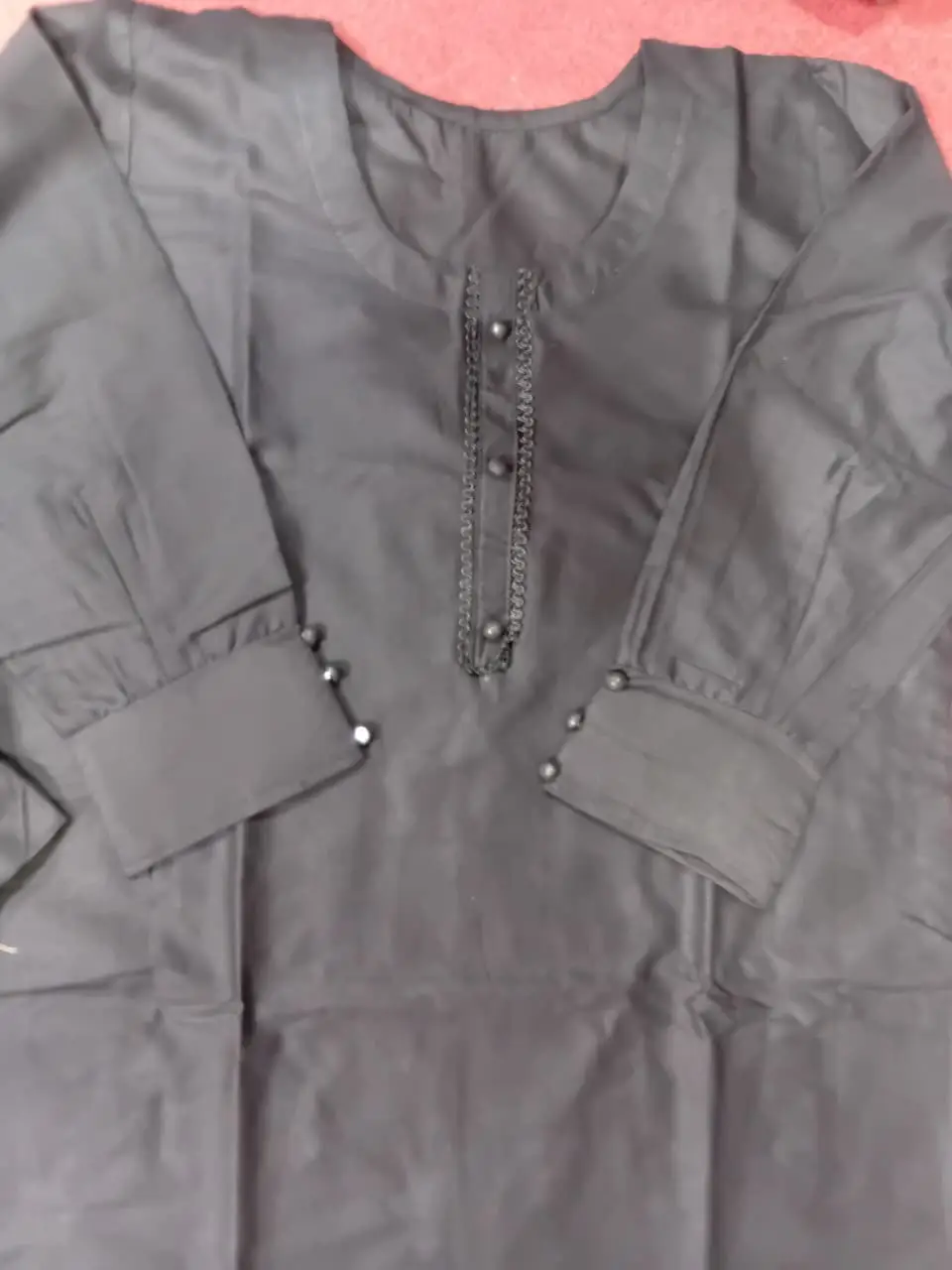 2 Pcs Women's Stitched Lawn Plain Shirt And Trouser