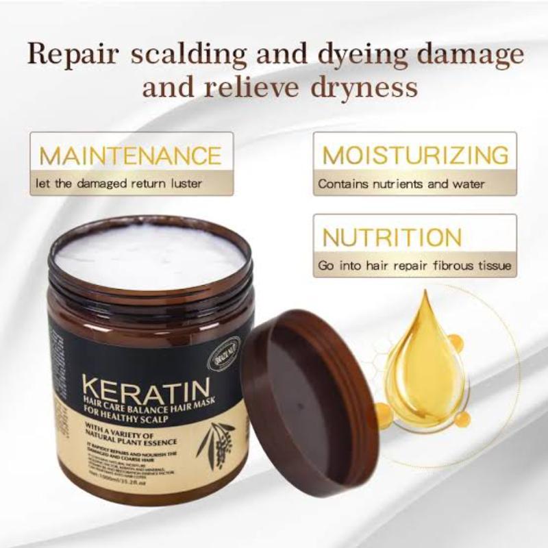 Brazil Nut Keratin Hair Mask for Frizzy Hair Repair