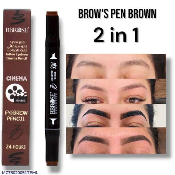 2 in 1 Eyebrow Pencil & Liner Dark Brown 24Hr
