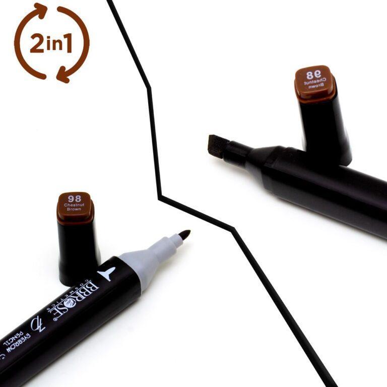 2 in 1 Eyebrow Pencil & Liner Dark Brown 24Hr