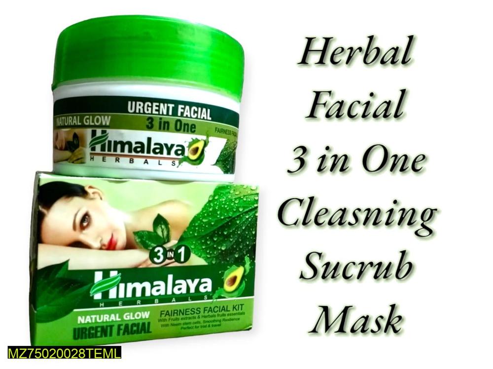 Herbal Facial 3-in-1 Cleansing Succumb Mask Green Jar