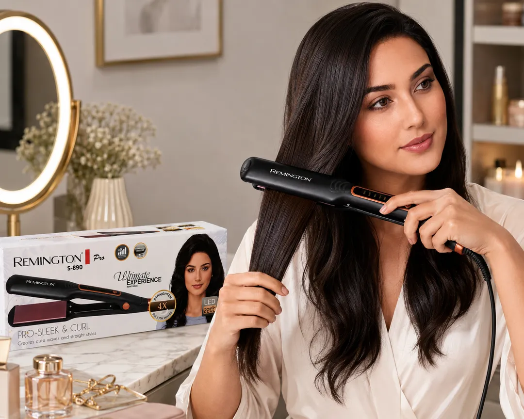 Remington Pro S-890 Hair Straightener & Curler Ceramic Coated Plates