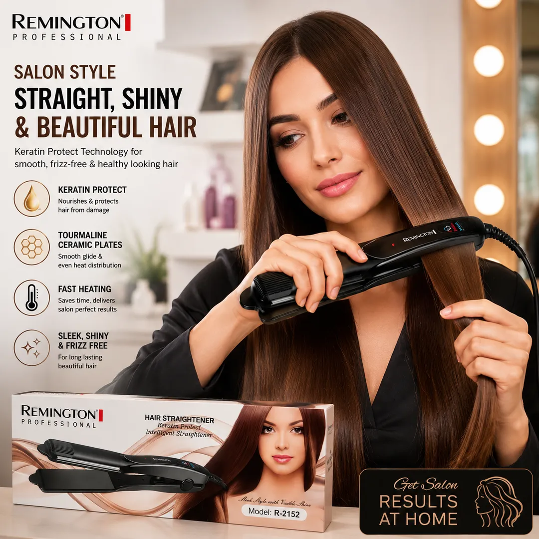 Keratin Protect Hair Straightener Tourmaline Ceramic Plates Model R-2152