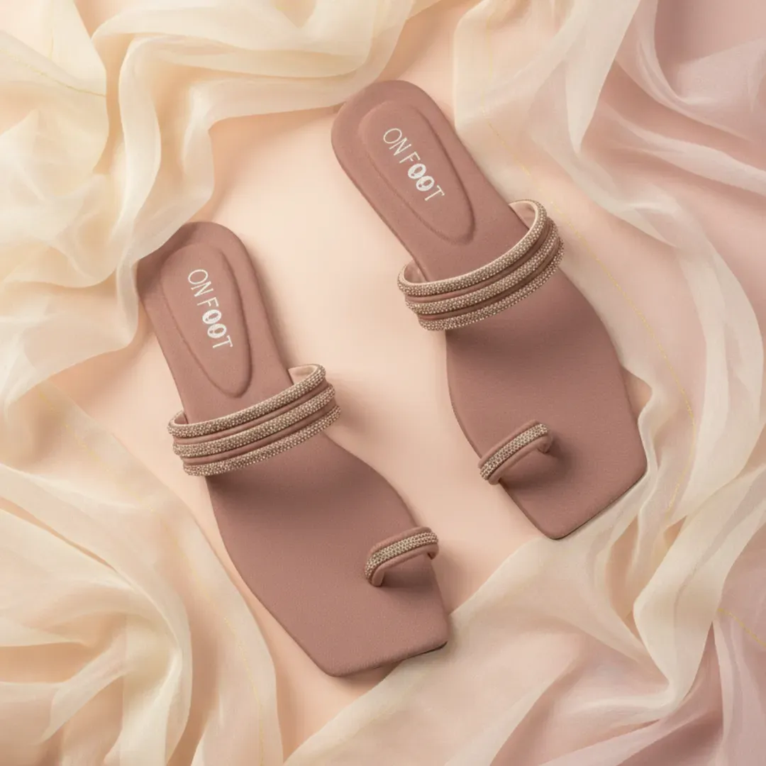 Women's Pink Rexine Strap Sandals Size 36-41