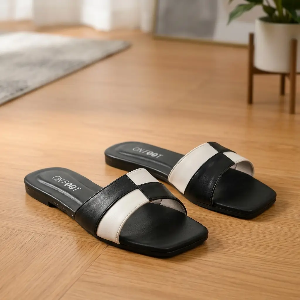 Monochrome Cross Slides - 005- Black