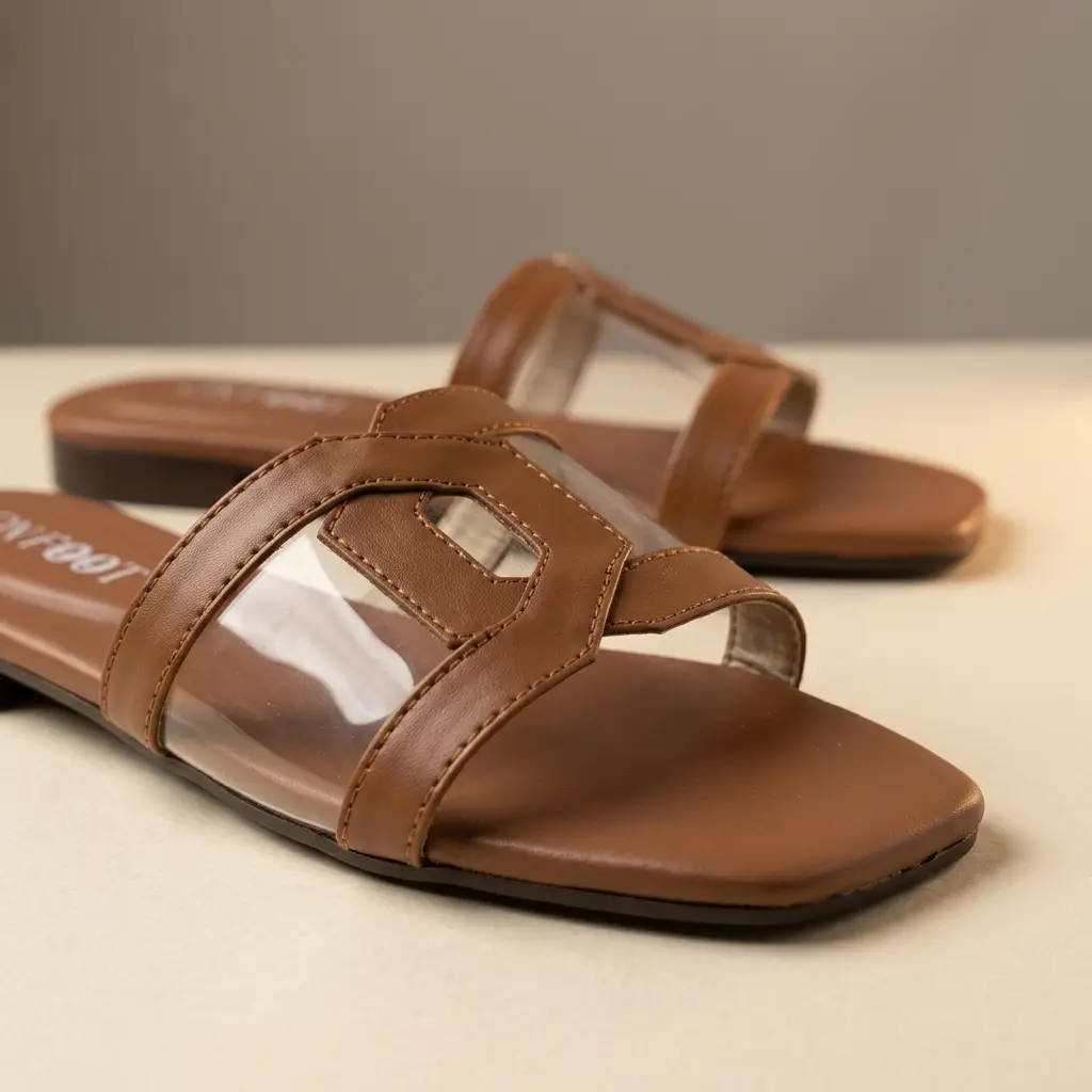 Stylish Transparent Flat - 067- Mustard