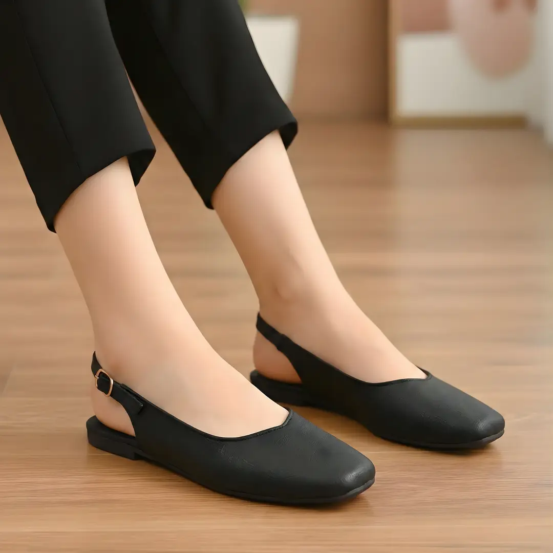 Slingback Shoes - 046 - Black