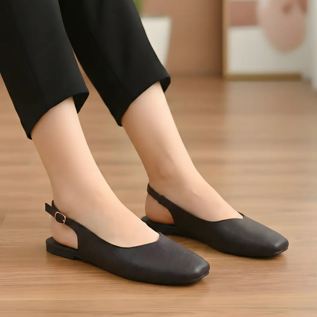 Slingback Shoes - 046 - Brown