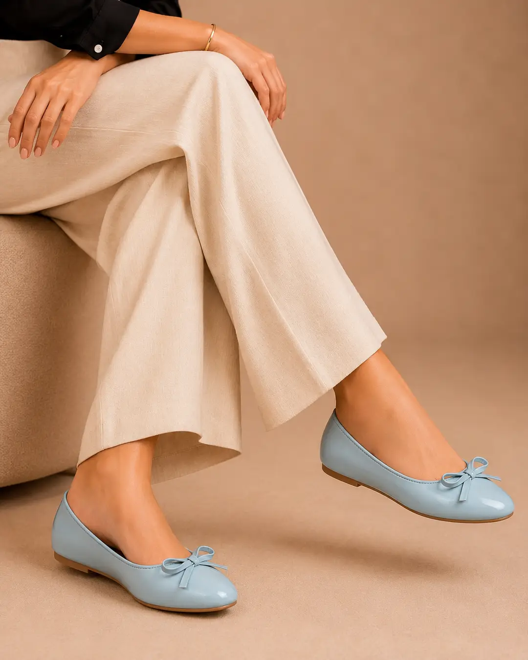 Stylish Ballerina Pumps - 074 - Sky Blue