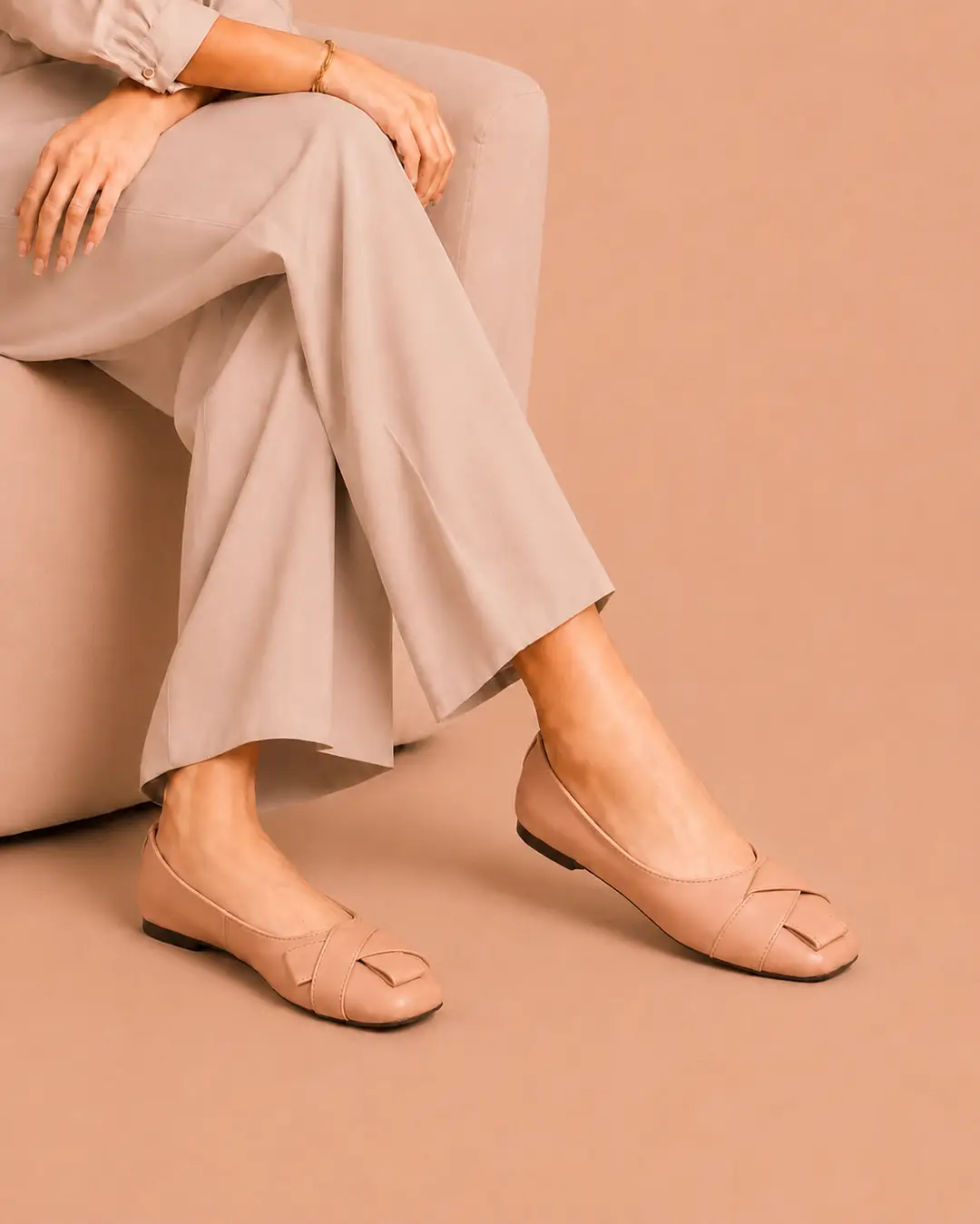 Grace Bow Pumps - 076 - Peach