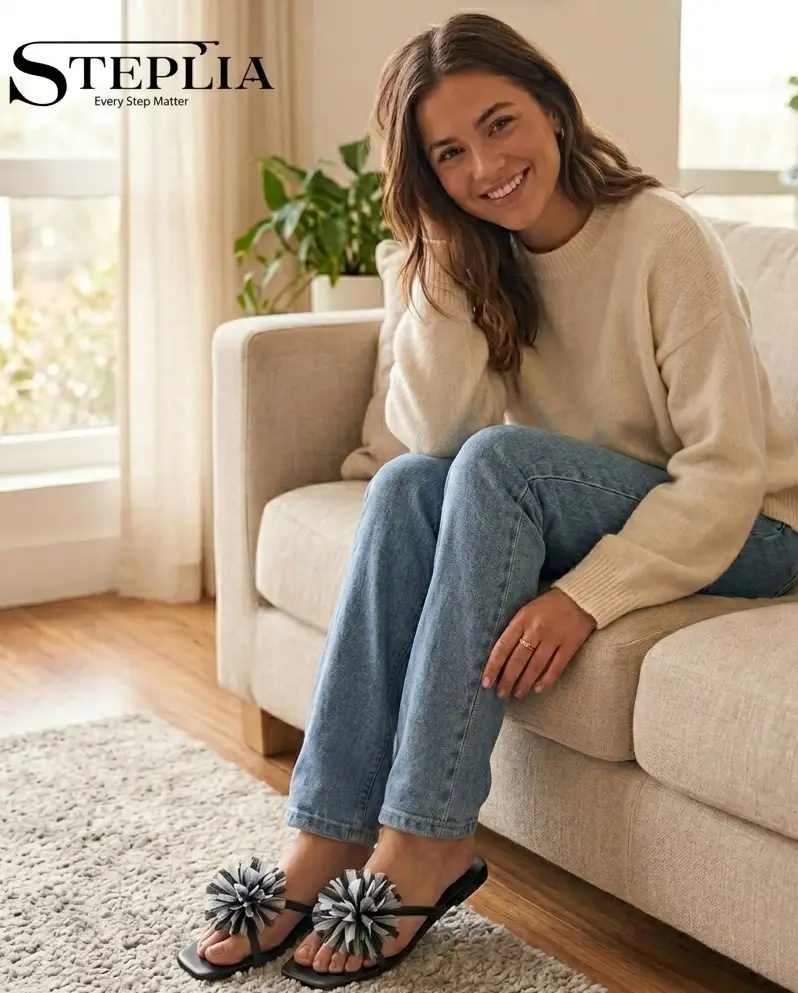 Women's Rexine Fancy Slippers
