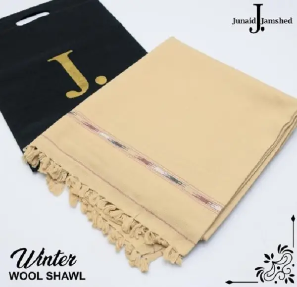 1 Pc Men's Wool Plain Shawl