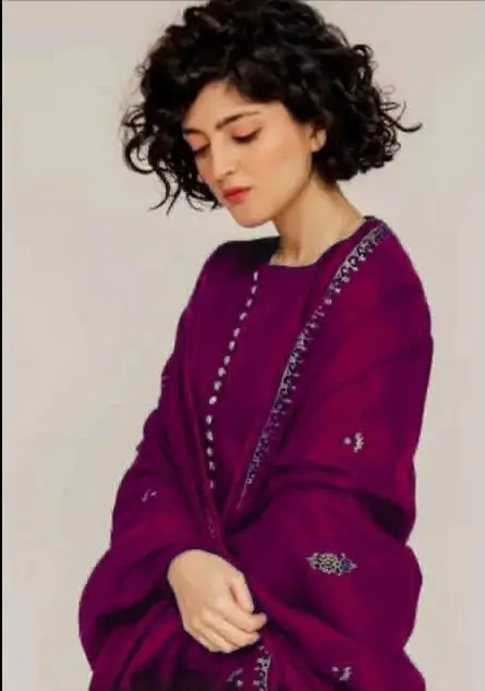 3 Pcs Women's Unstitched Embroidered Suit