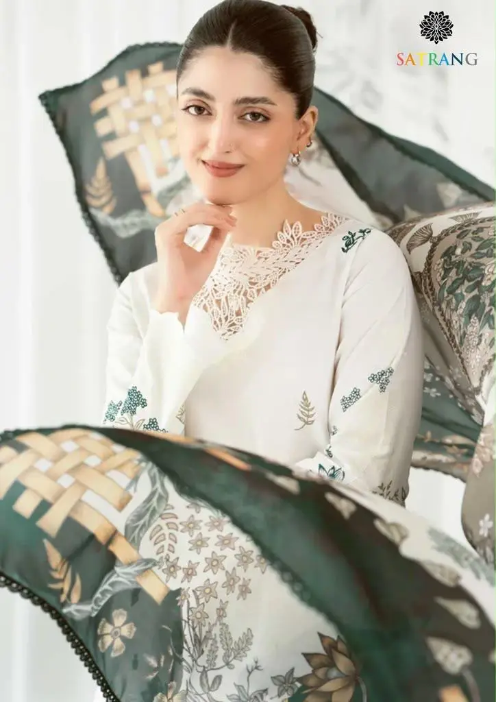 3 Pcs Women's Unstitched Embroidered Suit