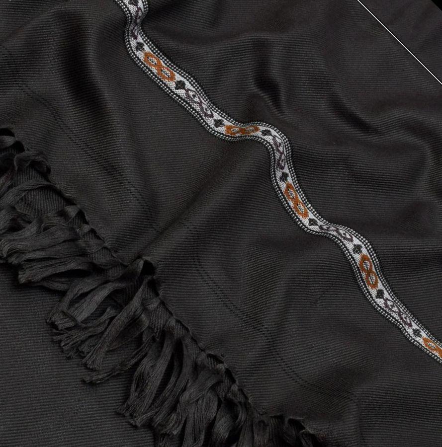 Black Wool Shawl for Winter Formal Wear Pakistan